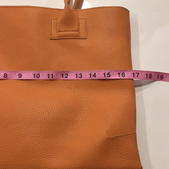✅ SOLD Orange Pebbled Tote/Bag/Purse/Career Briefcase - Picture 5 of 7